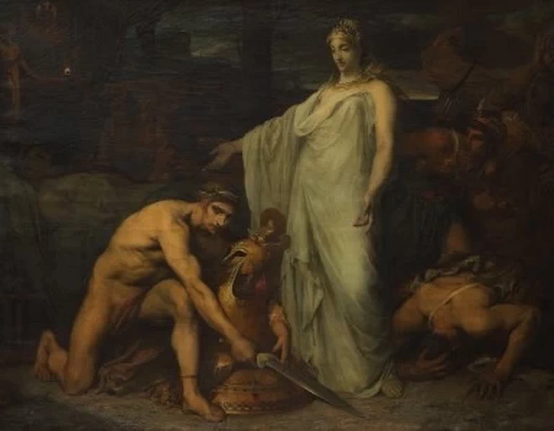 Teti porta ad Achille le armi forgiate da Vulcano, 1866 - musée d'art et d'archéologie, Cluny